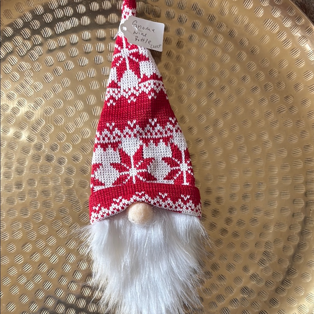 Red and White Gnome Ornament